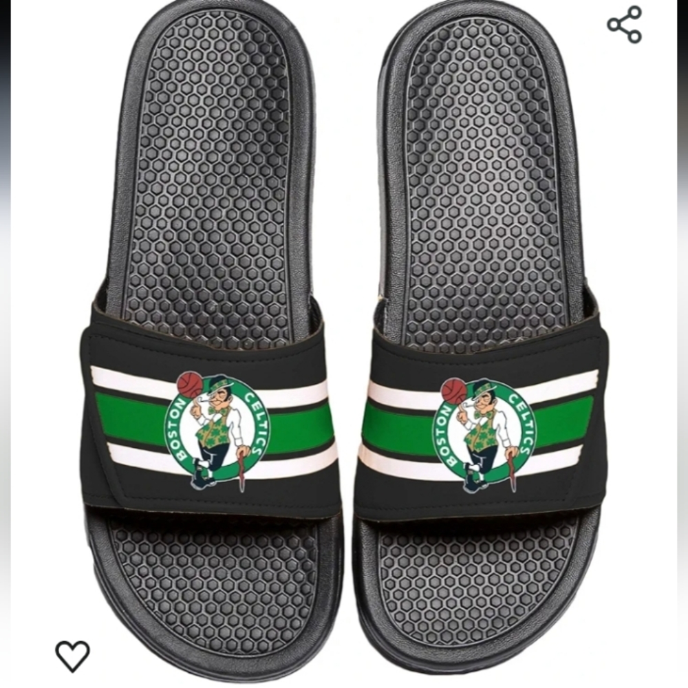 NWT/ Men's NBA Team Logo Sport Legacy Stripe Slide Sandal 9/10 size